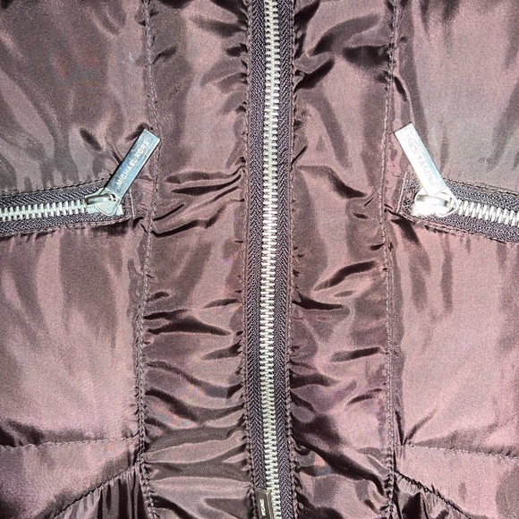 Michael Kors Brown Puffer Faux Fur Hooded Coat - Picture 7 of 10